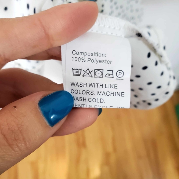 SHEIN Dress Polka Dot White / Black Sz S - Picture 10 of 11